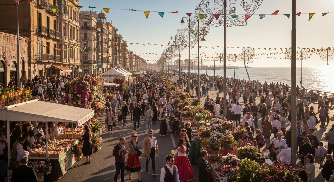 Barselona'nın Kalbinde Bahar Coşkusu: Barceloneta'da Festes de Primavera 2026