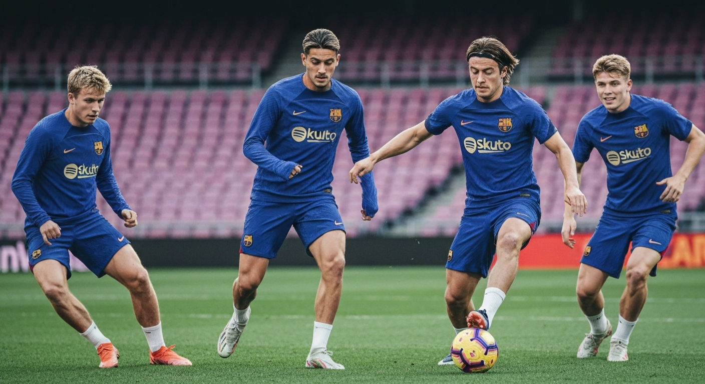 Barcelona'da Yeni Dönem: Flick'in Dörtlü Orta Saha Dinamosu Sahneye Çıktı