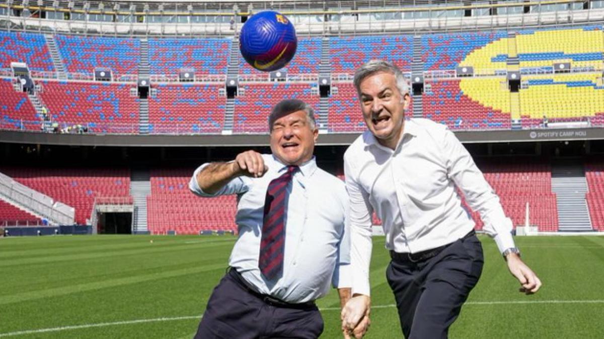 FC Barcelona Başkanlık Seçiminde Geleneksel Aday Fotoğrafı: Laporta ve Font'tan