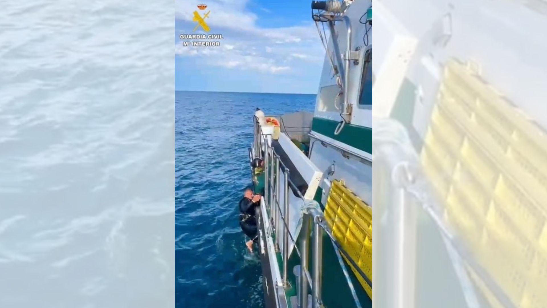 İspanya Sivil Muhafızları Bogatell Plajı Açıklarında Kitesurfçüyü Kurtardı