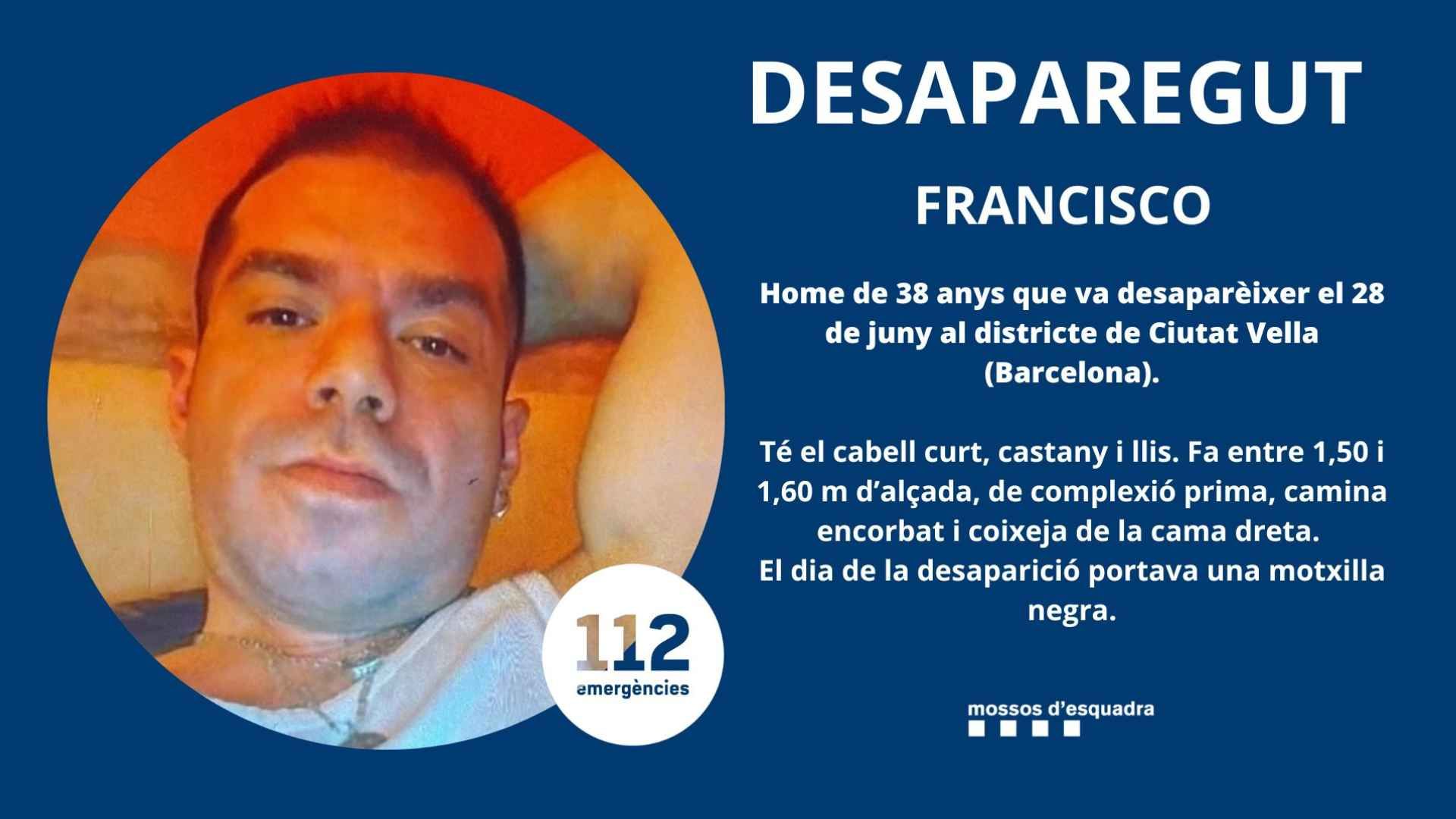 Barselona'da Kayıp Alarmı: Ciutat Vella'da 38 Yaşındaki Francisco Aranıyor