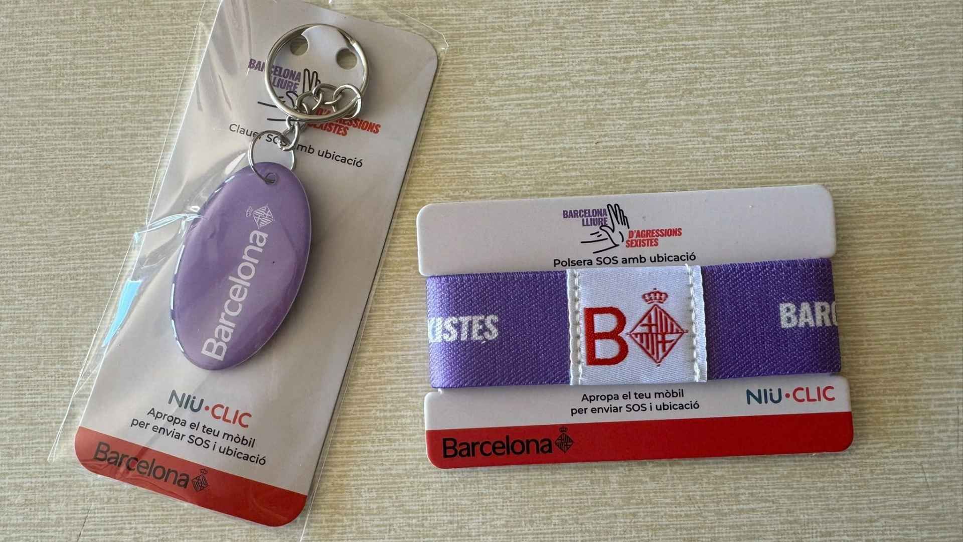 Barselona'da Mercè Festivali'nde Cinsel Şiddete Karşı Akıllı Bileklik ve Anahtarlıklar