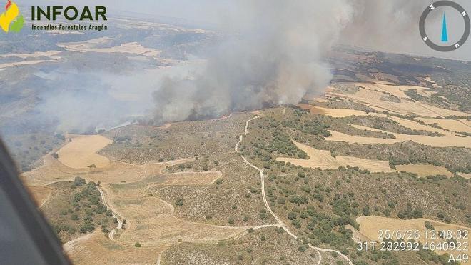 Huesca'da Orman Yangını Alarmı: Tamarite de Litera'da Karayolu Kapatıldı