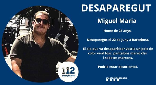 Barselona'da Kayıp Genç Miguel Maria Aranıyor: Mossos'tan Halk Desteği Çağrısı