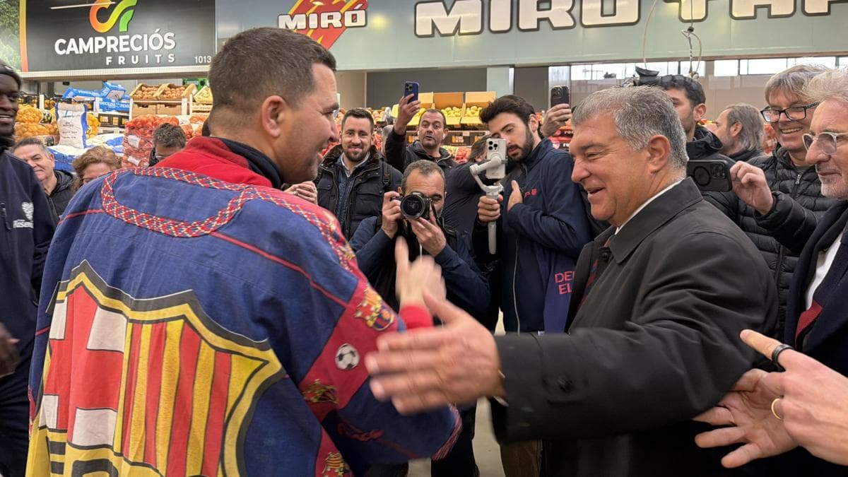 Laporta'ya Mercabarna'da Coşkulu Karşılama