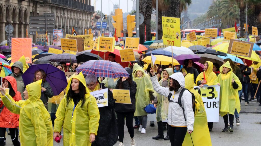 Barselona'da Erken Çocukluk Eğitimi Protestosu: "Daha Az Oran, Daha Fazla Kalite!"