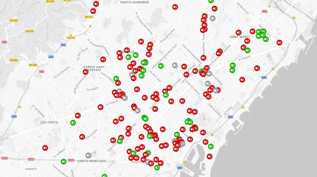 Barselona'da Gürültü Kirliliğine Karşı Yenilikçi Hamle: Gerçek Zamanlı Harita Yayında