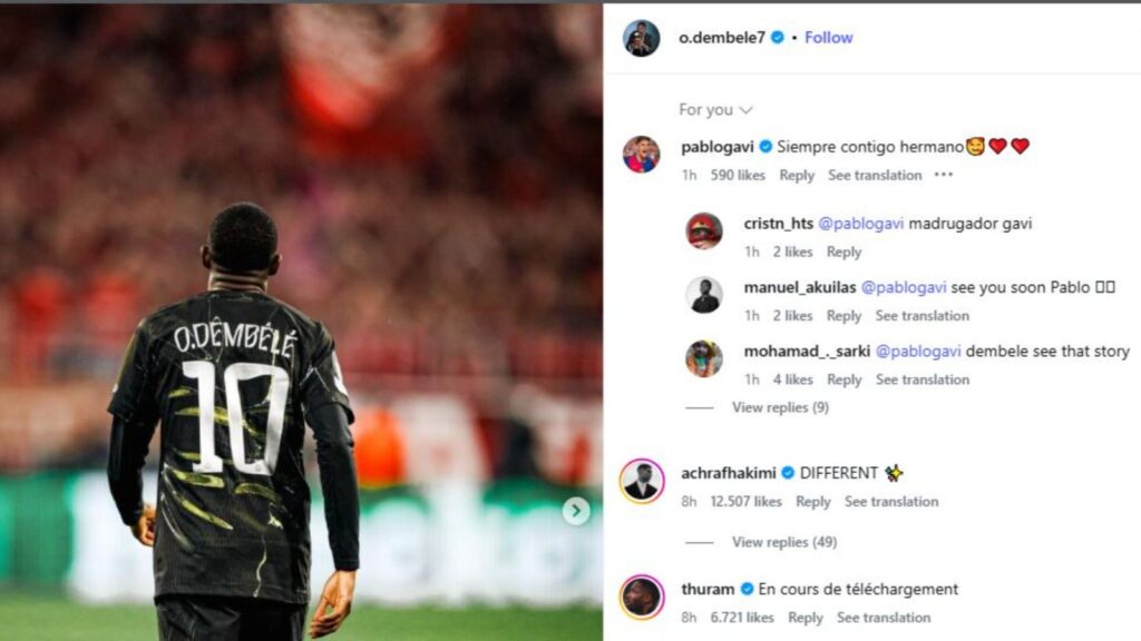 Ousmane Dembélé ve Gavi Arasındaki Duygusal Şampiyonlar Ligi Diyaloğu
