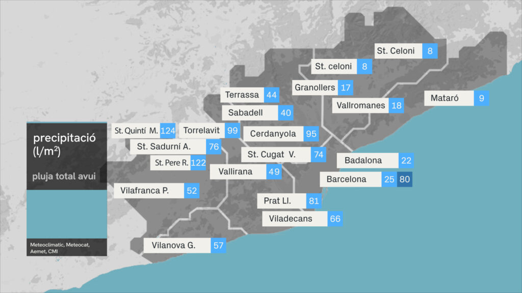 Barselona'yı Vuran Şiddetli Yağışlar: Collserola'da Rekor Seviyeler, Kentte Hayat Durdu